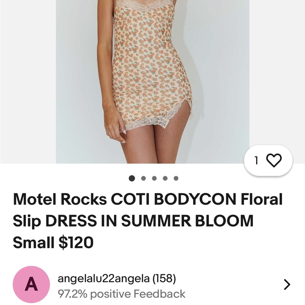Motel Rocks Coti Bodycon Floral Slip Dress in Summer Bloom